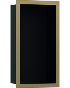 hansgrohe XtraStoris Wandnische 56095140 30x15x10cm, mit Designrahmen, mattschwarz, brushed bronze