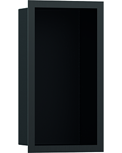 hansgrohe XtraStoris Wandnische 56095340 30x15x10cm, mit Designrahmen, mattschwarz, brushed black chrome
