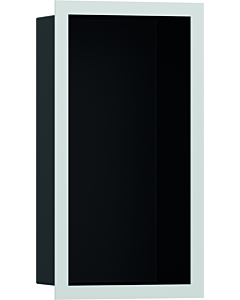 hansgrohe XtraStoris Wandnische 56095700 30x15x10cm, mit Designrahmen, mattschwarz, mattweiß