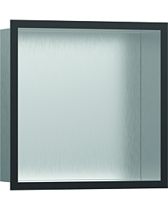 hansgrohe XtraStoris Wandnische 56097340 30x30x10cm, mit Designrahmen, Edelstahl gebürstet, brushed black chrome