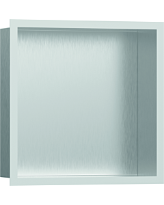 hansgrohe Niche murale XtraStoris 56097700 30x30x10cm, avec cadre design, acier inoxydable brossé, blanc mat