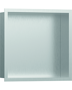 hansgrohe XtraStoris wall niche 56097800 30x30x10cm, with design frame, brushed stainless steel, stainless steel optic