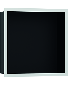 hansgrohe XtraStoris Wandnische 56098700 30x30x10cm, mit Designrahmen, mattschwarz, mattweiß