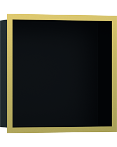 hansgrohe Niche murale XtraStoris 56098990 30x30x10cm, avec cadre design, noir mat, optique or poli