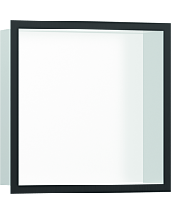 hansgrohe XtraStoris Wandnische 56099340 30x30x10cm, mit Designrahmen, mattweiß, brushed black chrome