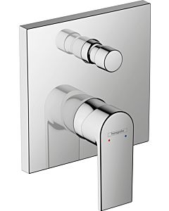 hansgrohe Vernis Shape Fertigmontageset 71469000 Unterputz-Wannenarmatur, mit integrierter Sicherungskombination, chrom