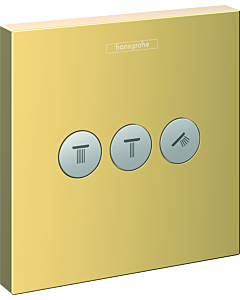 hansgrohe ShowerSelect Fertigmontageset 15764990 UP-Ventil, 3 Verbraucher, polished gold optic