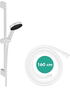 hansgrohe Pulsify Select ensemble de douche 24160700 blanc mat, 3jet, relaxation, avec barre de douche 65cm