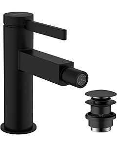 hansgrohe bidet mixer 76200670 with push-open waste set, matt black