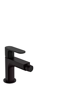 hansgrohe Rebris S Bidetarmatur 72210670 mit Zugstangen-Ablaufgarnitur, Ausladung 120mm, mattschwarz