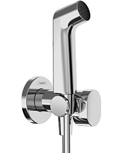 hansgrohe Bidette shower head 29232000 2000 spray type S water-saving for warm water with shower head holder and shower hose 125 cm, chrome