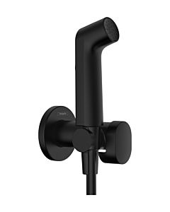 Pommeau de douche bidette hansgrohe 29232670 2000 Type de jet S Économie d&#39;eau pour eau chaude avec support de pommeau de douche et flexible de douche 125 cm, noir mat
