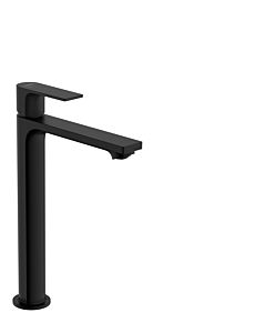 hansgrohe Rebris E mitigeur lavabo 72581670 avec tirants garniture de vidange , noir mat