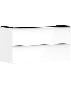 hansgrohe Xelu Q vanity unit 54035700 1180x605x475mm, 2 drawers, high-gloss white, matt white