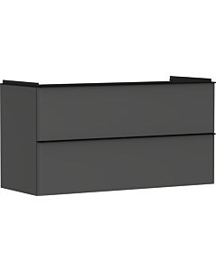 hansgrohe Xelu Q Waschtischunterschrank 54036670 1180x605x475mm, 2 Schubladen, diamantgrau matt, mattschwarz