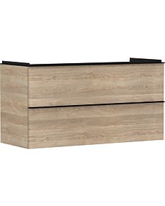 hansgrohe Xelu Q Waschtischunterschrank 54037670 1180x605x475mm, 2 Schubladen, Eiche Natur, mattschwarz