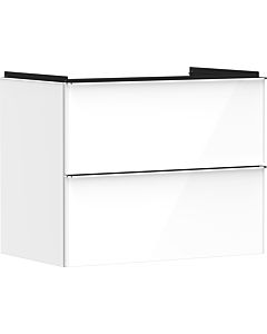 hansgrohe Xelu Q meuble sous-vasque 54027000 780x605x475mm, 2 tiroirs, blanc brillant, chromé