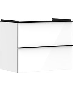 hansgrohe Xelu Q vanity unit 54027670 780x605x475mm, 2 drawers, high-gloss white, matt black