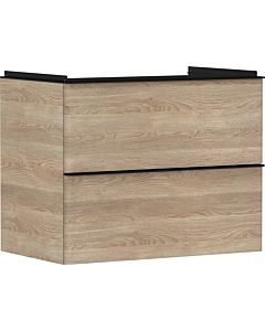 hansgrohe Xelu Q vanity unit 54029670 780x605x475mm, 2 drawers, natural oak, matt black