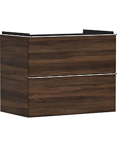 hansgrohe Xelu Q meuble sous-vasque 54030000 780x605x475mm, 2 tiroirs, noyer foncé, chromé