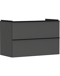hansgrohe Xelu Q meuble sous-vasque 54032670 980x605x475mm, 2 tiroirs, gris diamant mat, noir mat