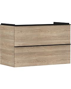 hansgrohe Xelu Q vanity unit 54033670 980x605x475mm, 2 drawers, natural oak, matt black