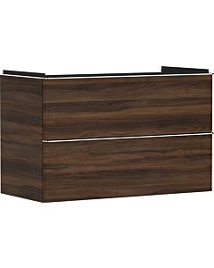 hansgrohe Xelu Q vanity unit 54034000 980x605x475mm, 2 drawers, dark walnut, chrome