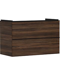 hansgrohe Xelu Q vanity unit 54034670 980x605x475mm, 2 drawers, dark walnut, matt black