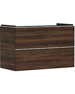 hansgrohe Xelu Q vanity unit 54034700 980x605x475mm, 2 drawers, dark walnut, matt white