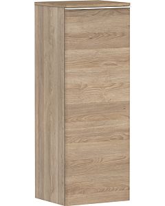 hansgrohe Xelu Q mid-tall cabinet 54133700 370x400x1065mm, door hinge on the right, natural oak, matt white