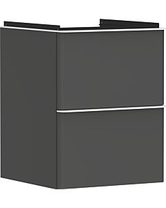 hansgrohe Xelu Q Waschtischunterschrank 54020700 480x605x475mm, für Handwaschbecken, 2 Schubladen, diamantgrau matt, mattweiß