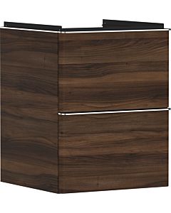 hansgrohe Xelu Q meuble sous-vasque 54022000 480x605x475mm, pour lave-mains , 2 tiroirs, noyer foncé, chromé