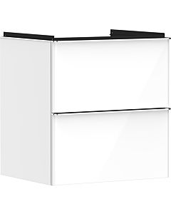 hansgrohe Xelu Q meuble sous-vasque 54023000 580x605x475mm, 2 tiroirs, blanc brillant, chromé