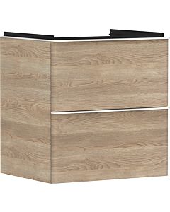 hansgrohe Xelu Q vanity unit 54025700 580x605x475mm, 2 drawers, natural oak, matt white
