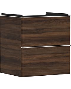 hansgrohe Xelu Q meuble sous-vasque 54026000 580x605x475mm, 2 tiroirs, noyer foncé, chromé