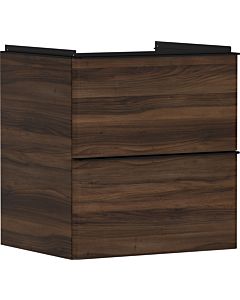 hansgrohe Xelu Q vanity unit 54026670 580x605x475mm, 2 drawers, dark walnut, matt black