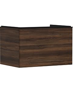 hansgrohe Xelu Q Waschtischunterschrank 54057670 780x485x550mm, mit Schubkasten, Nussbaum dunkel, mattschwarz
