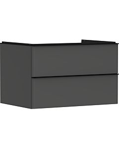 hansgrohe Xelu Q Waschtischunterschrank 54075670 780x485x550mm, 2 Schubkästen, diamantgrau matt, mattschwarz