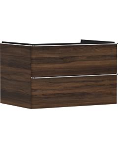 hansgrohe Xelu Q meuble sous-vasque 54077000 780x485x550mm, 2 tiroirs, noyer foncé, chromé