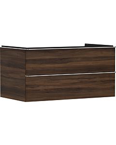 hansgrohe Xelu Q vanity unit 54081000 980x485x550mm, 2 drawers, dark walnut, chrome