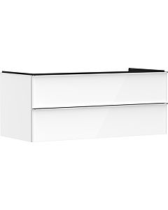 hansgrohe Xelu Q Waschtischunterschrank 54082000 1180x485x550mm, 2 Schubkästen, weiß hochglanz, chrom