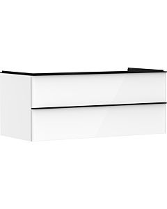hansgrohe Xelu Q Waschtischunterschrank 54082670 1180x485x550mm, 2 Schubkästen, weiß hochglanz, mattschwarz