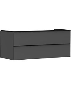 hansgrohe Xelu Q Waschtischunterschrank 54083670 1180x485x550mm, 2 Schubkästen, diamantgrau matt, mattschwarz