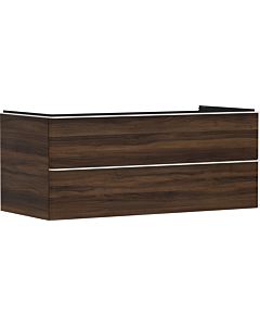 hansgrohe Xelu Q Waschtischunterschrank 54085700 1180x485x550mm, 2 Schubkästen, Nussbaum dunkel, mattweiß