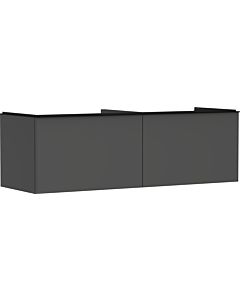 hansgrohe Xelu Q vanity unit 54071670 1560x485x550mm, 2 drawers, matt diamond gray, matt black