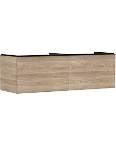 hansgrohe Xelu Q vanity unit 54072670 1560x485x550mm, 2 drawers, natural oak, matt black