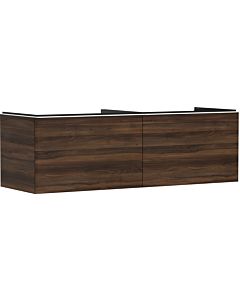 hansgrohe Xelu Q vanity unit 54073700 1560x485x550mm, 2 drawers, dark walnut, matt white