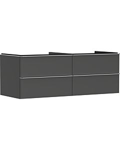 hansgrohe Xelu Q meuble sous-vasque 54087000 1360x485x550mm, 4 tiroirs, gris diamant mat, chromé