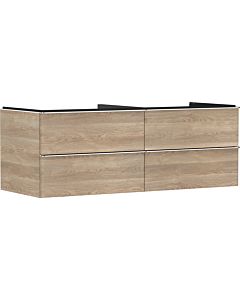 hansgrohe Xelu Q meuble sous-vasque 54088000 1360x485x550mm, 4 tiroirs, chêne naturel, chromé