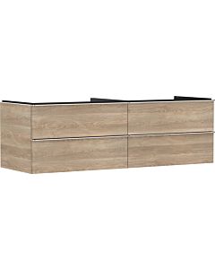 hansgrohe Xelu Q meuble sous-vasque 54092000 1560x485x550mm, 4 tiroirs, chêne naturel, chromé